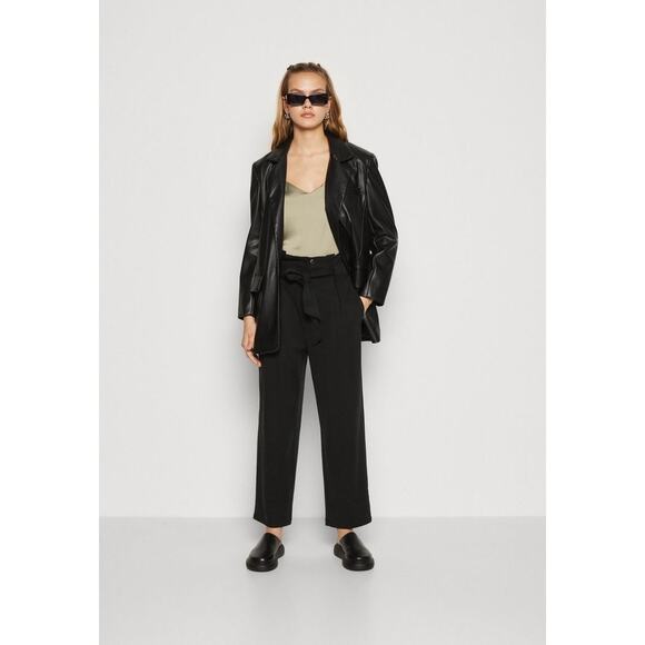 Scotch & Soda DAISY HIGH RISE STRAIGHT LEG PAPERBAG TROUSERS Size large - Picture 2 of 8